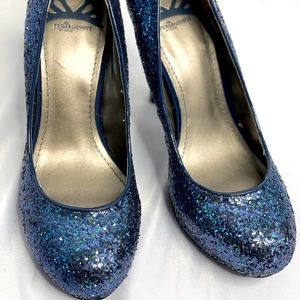 Fergalicious by Fergie Glitter Platform Heels 7.5